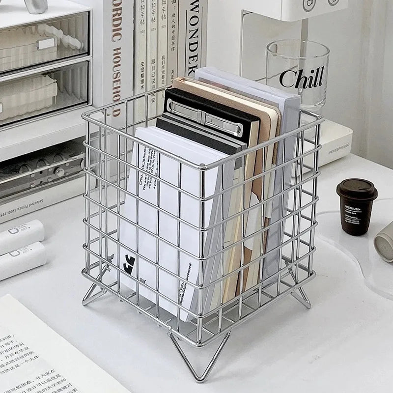 Desk Organizer Rack Open Grid Elevated Legs Rust Resistant