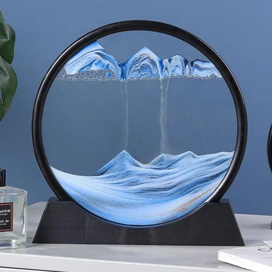 Desk Sandscape Glass Dome Stress Relief Set of Two