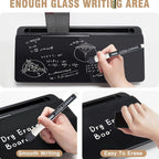 Desk Whiteboard Tempered Glass Dry-Erase Magnetic Organizer