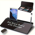 Desk Whiteboard Tempered Glass Dry-Erase Magnetic Organizer