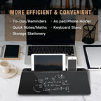 Desk Whiteboard Tempered Glass Dry-Erase Magnetic Organizer