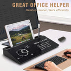 Desk Whiteboard Tempered Glass Dry-Erase Magnetic Organizer