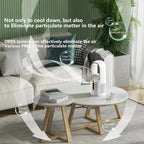 Desktop Air Cooler Bladeless Whisper-Quiet USB & Wall Plug