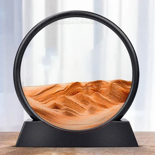 Desktop Sand Art Evolving Landscape Glass Frame Stress Relief
