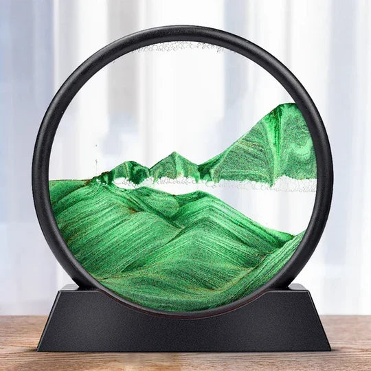 Desktop Sand Art Evolving Landscape Glass Frame Stress Relief