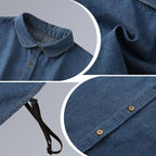 Detachable Shirt Collar Cotton Denim Lightweight Layering Accessory