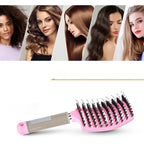 Detangling Hair Brush Bristle & Nylon Non-Slip Handle