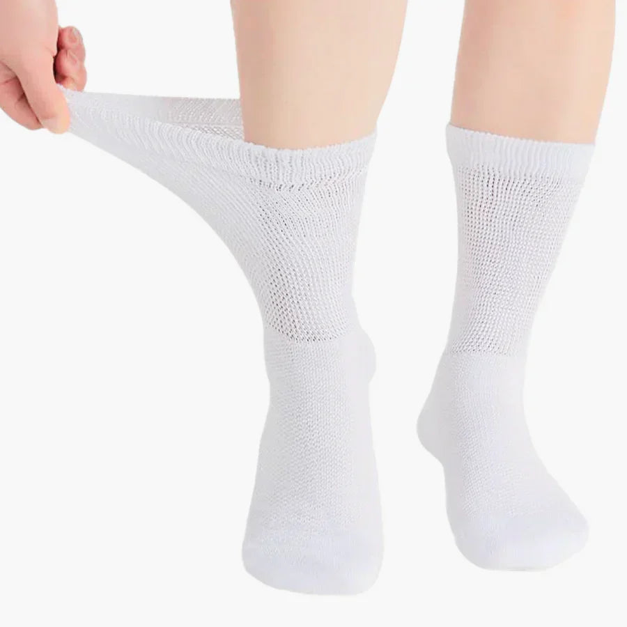 Diabetic Socks Seamless Antibacterial Cotton Reinforced Heel