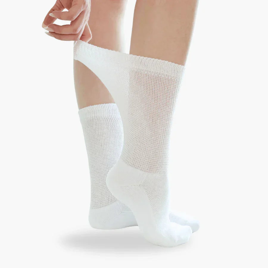 Diabetic Socks Seamless Antibacterial Cotton Reinforced Heel
