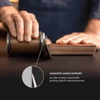 Diamond-Coated Roller & Magnetic Angle Guide Knife Sharpener