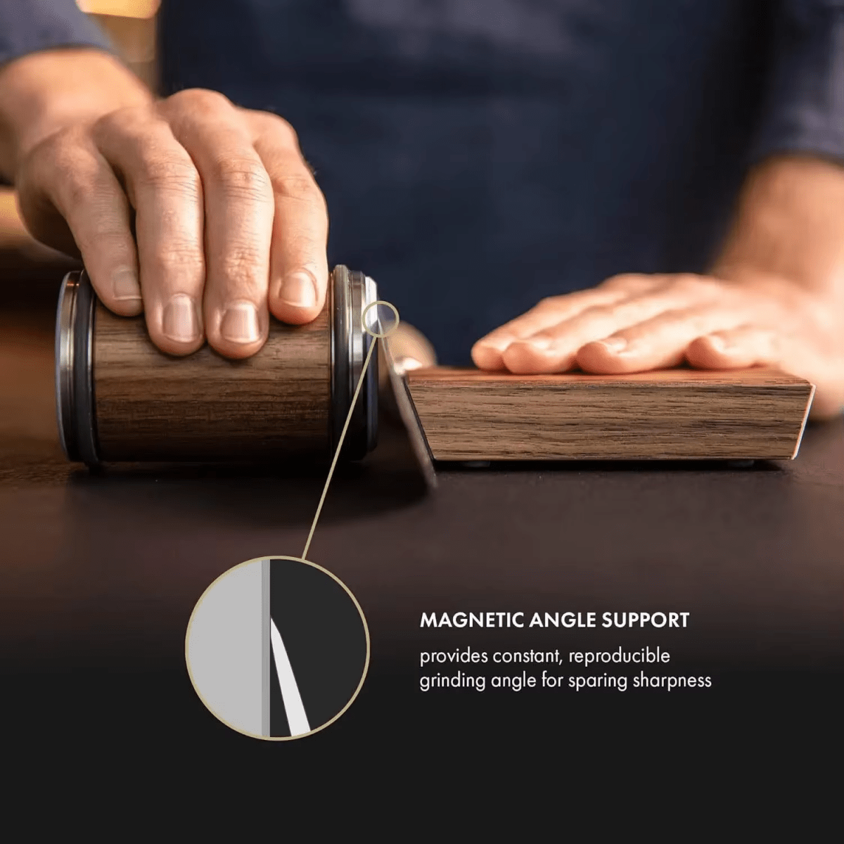 Diamond-Coated Roller & Magnetic Angle Guide Knife Sharpener