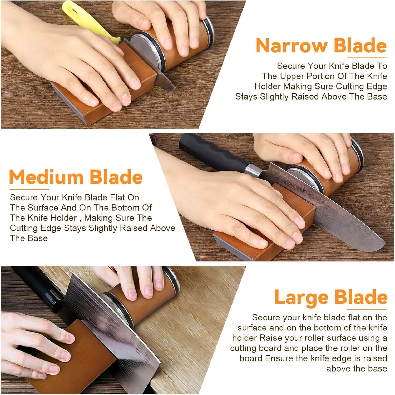 Diamond-Coated Roller & Magnetic Angle Guide Knife Sharpener