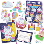 Diamond Painting Kit Kids Pre-Printed Canvas Resin Diamonds & Tool