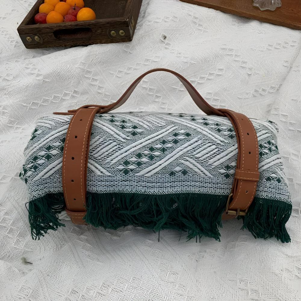 Diamond Weave Water-Resistant Picnic Blanket (71 x 71 in)