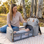 Diaper Backpack Fold-Out Bed & Changing Pad