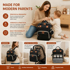 Diaper Backpack Fold-Out Bed & Changing Pad