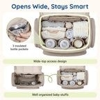 Diaper Backpack Insulated Bottle Pockets & Stroller Loops