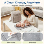 Diaper Backpack Insulated Bottle Pockets & Stroller Loops