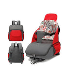 Diaper Bag Fold-Out Seat Supports 44 Lbs Water-Repellent