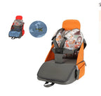 Diaper Bag Fold-Out Seat Supports 44 Lbs Water-Repellent