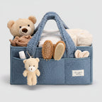 Diaper Caddy Organizer Plush Sherpa Adjustable Dividers