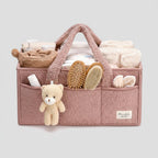 Diaper Caddy Organizer Plush Sherpa Adjustable Dividers