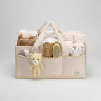 Diaper Caddy Plush Sherpa Adjustable Dividers & Multiple Compartments
