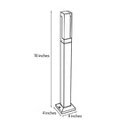 Die-Cast Aluminum Hollow Cube Integrated LED Bollard Light