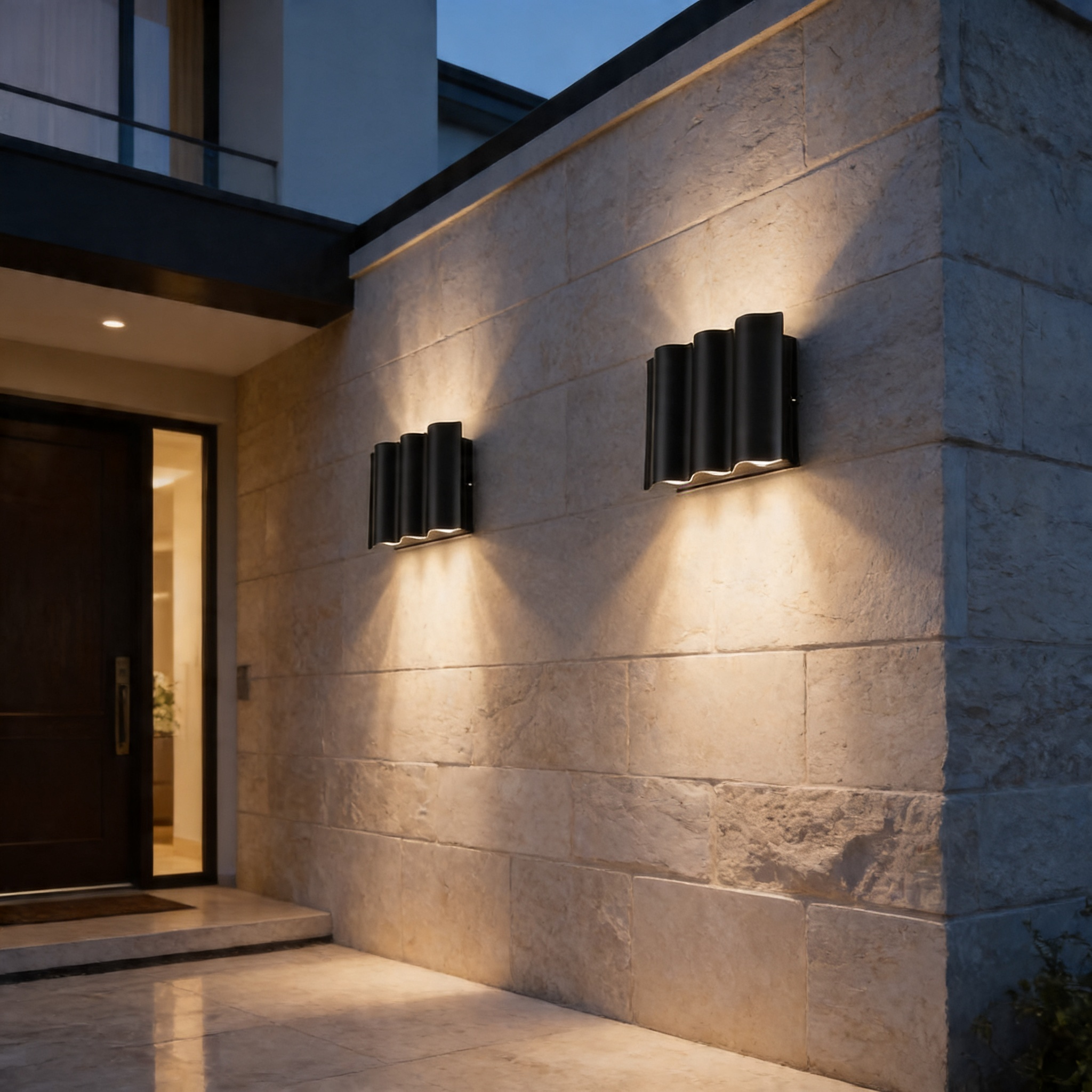 Die-Cast Aluminum IP65 Weatherproof Dual-Direction LED Wall Light (2/4/6-Light)