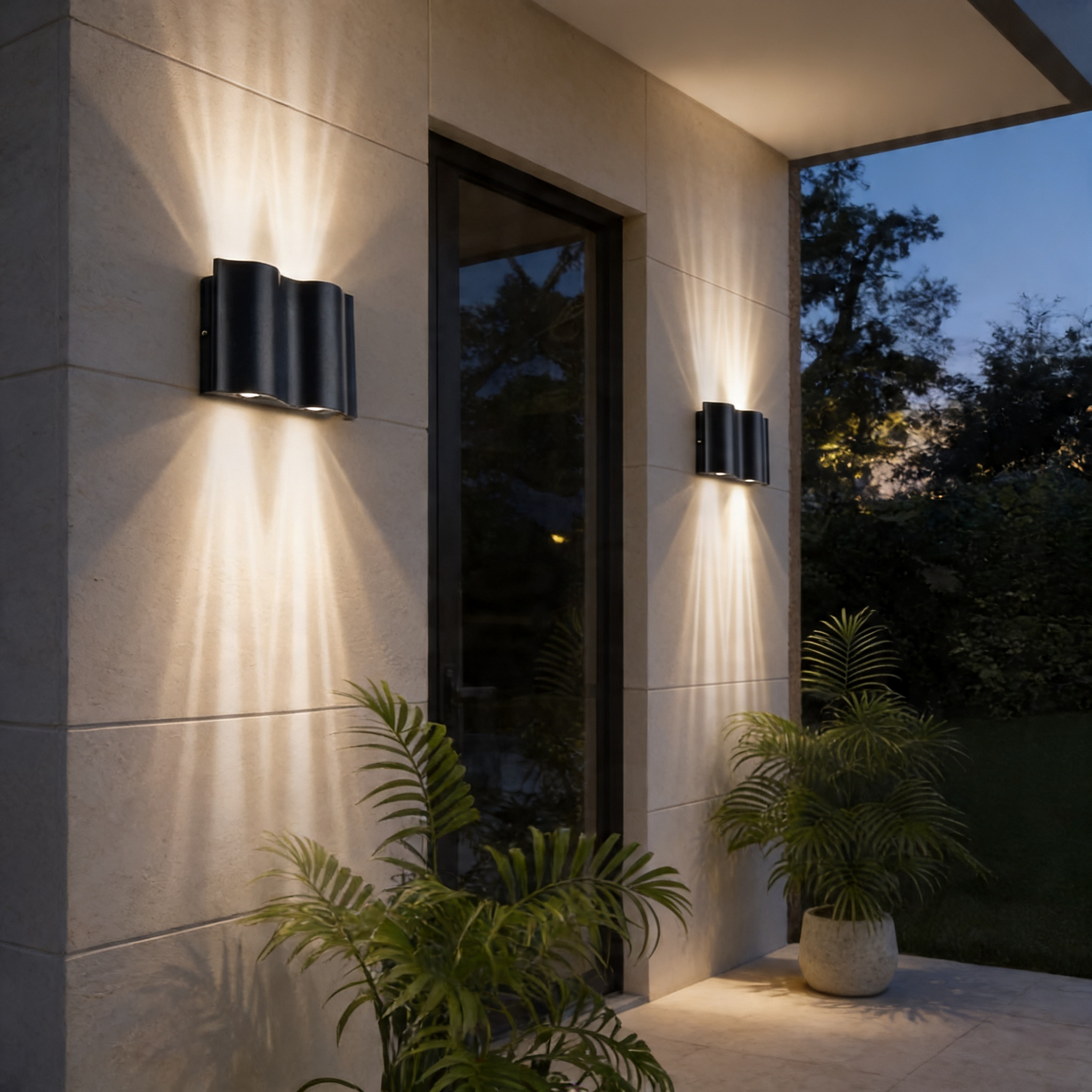 Die-Cast Aluminum IP65 Weatherproof Dual-Direction LED Wall Light (2/4/6-Light)