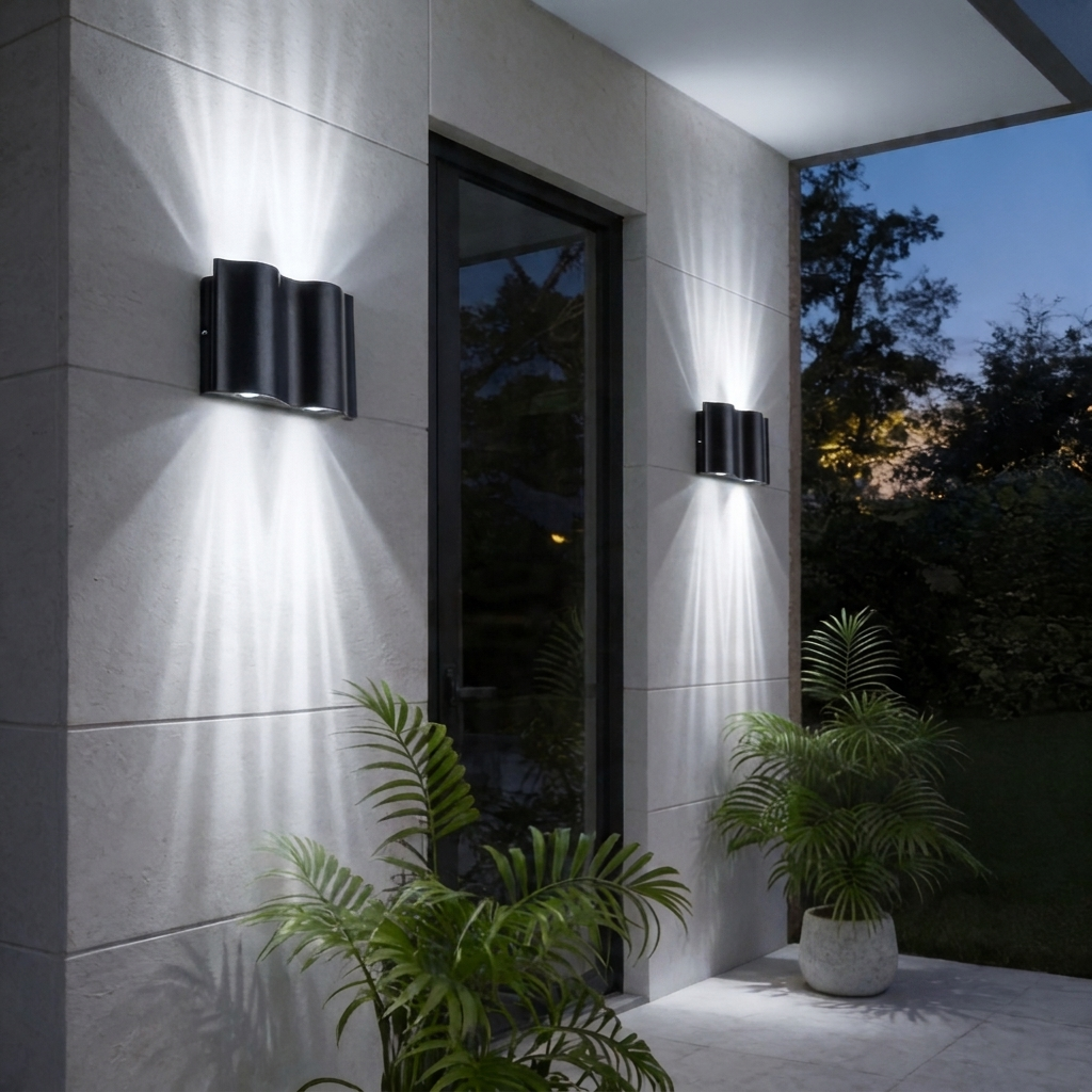 Die-Cast Aluminum IP65 Weatherproof Dual-Direction LED Wall Light (2/4/6-Light)