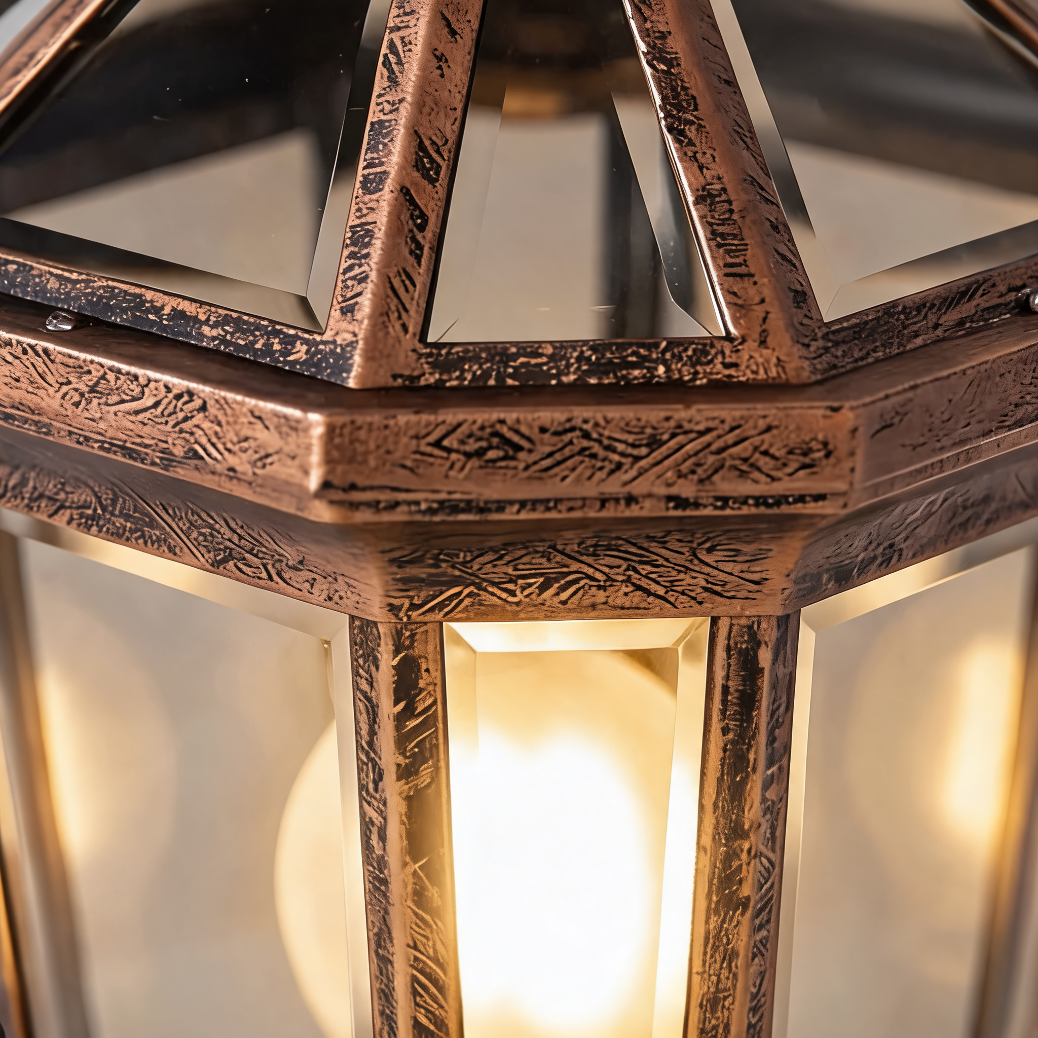 Die-Cast Aluminum Octagonal Solar & Hardwired Outdoor Pillar Light