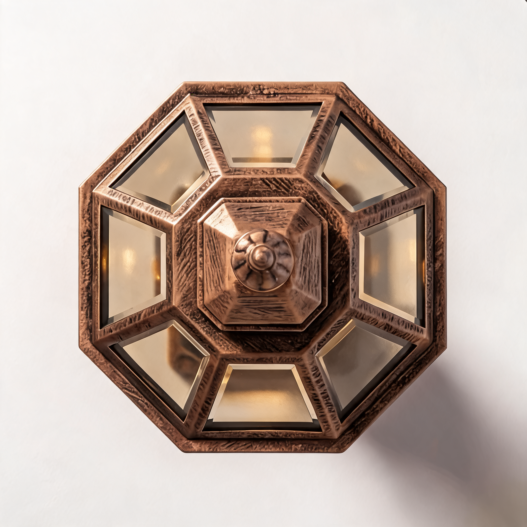 Die-Cast Aluminum Octagonal Solar & Hardwired Outdoor Pillar Light
