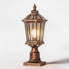 Die-Cast Aluminum Octagonal Solar & Hardwired Outdoor Pillar Light
