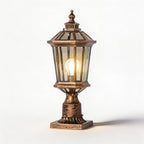 Die-Cast Aluminum Octagonal Solar & Hardwired Outdoor Pillar Light