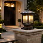 Die-Cast Aluminum Solar & Hardwired Post Cap Light (IP55 Waterproof)