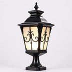 Die-Cast Aluminum Victorian Solar & Hardwired Fence Post Light