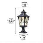 Die-Cast Aluminum Victorian Solar & Hardwired Fence Post Light