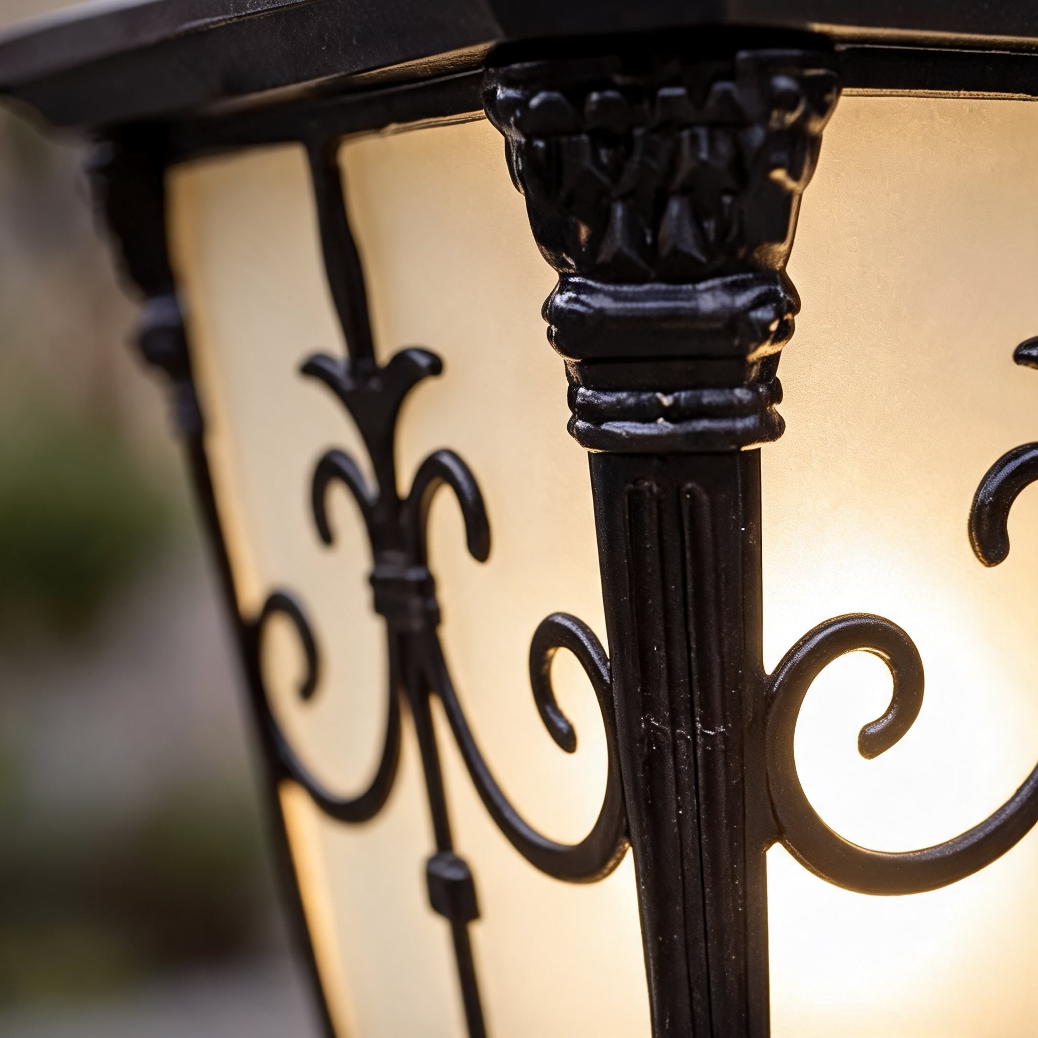 Die-Cast Aluminum Victorian Solar & Hardwired Fence Post Light