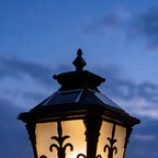 Die-Cast Aluminum Victorian Solar & Hardwired Fence Post Light