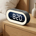 Digital Alarm Clock 5.7-Inch LED Dimmable Warm Night Light