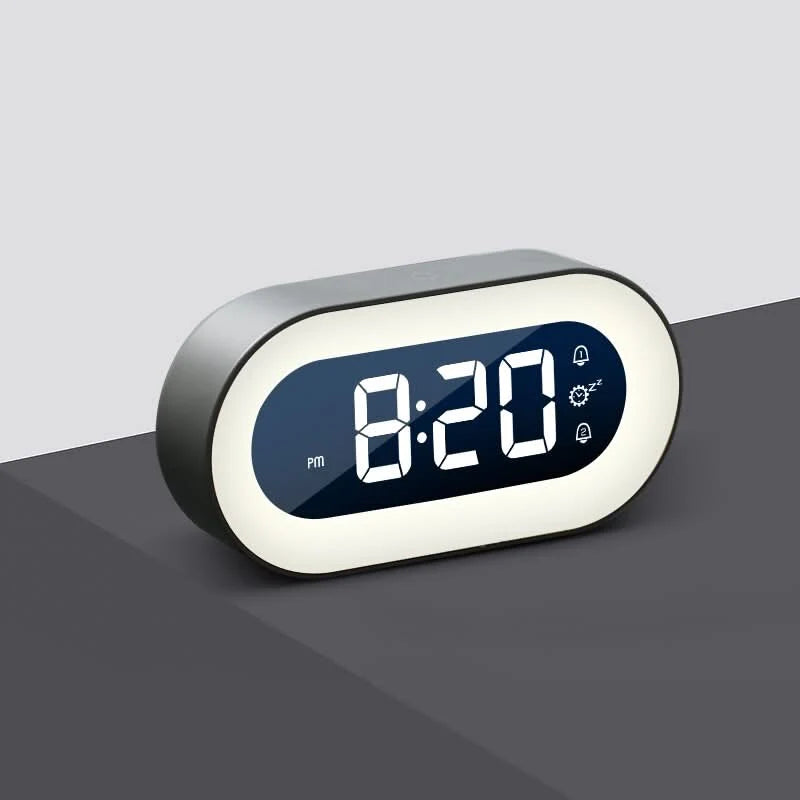 Digital Alarm Clock 5.7-Inch LED Dimmable Warm Night Light