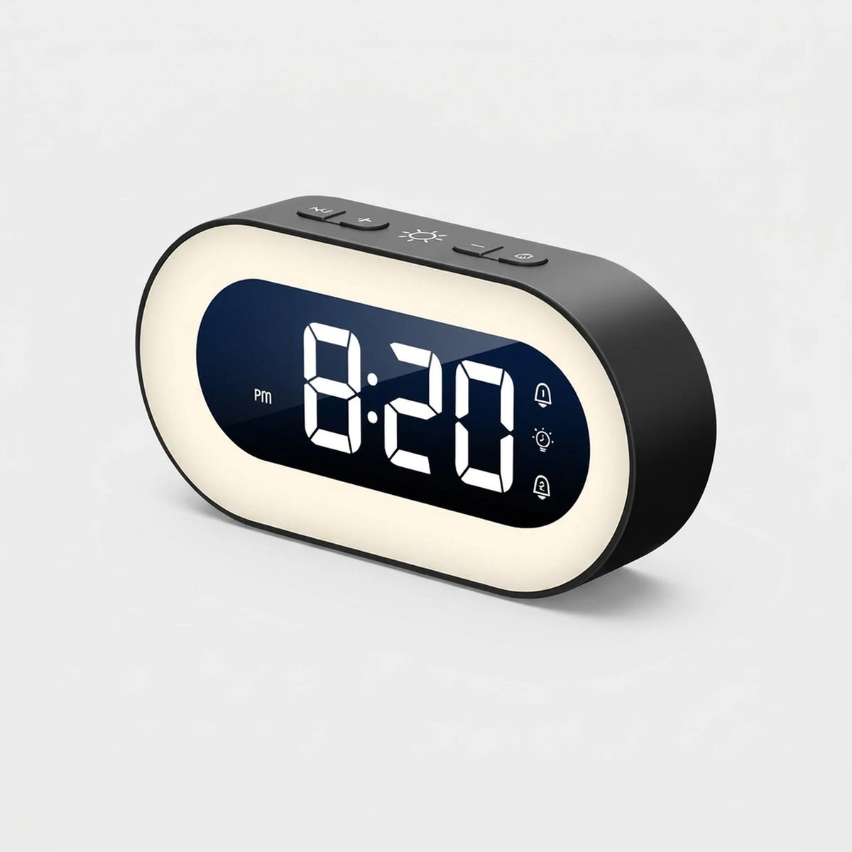 Digital Alarm Clock 5.7-Inch LED Dimmable Warm Night Light