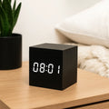 Digital Alarm Clock Compact LED Display USB & Battery