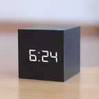 Digital Alarm Clock Compact LED Display USB & Battery