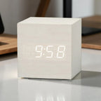Digital Alarm Clock Compact LED Display USB & Battery