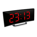 Digital Alarm Clock Curved LED Mirror Auto Dimming
