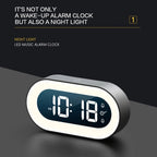 Digital Alarm Clock Dimmable Night Light & Soothing Sounds