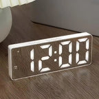 Digital Alarm Clock Large Multicolor LED Display Auto-Dimming