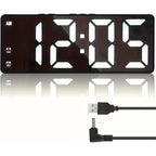 Digital Alarm Clock Large Multicolor LED Display Auto-Dimming